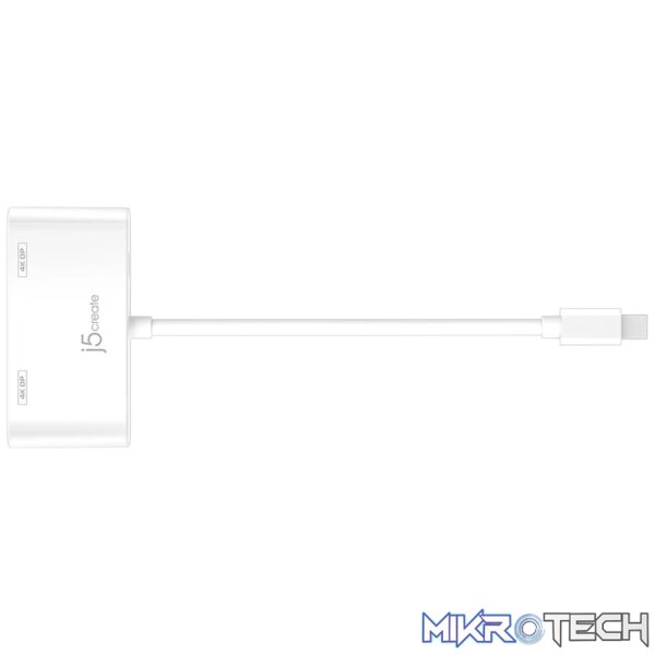 J5 Create JDA146 mini DisplayPort to Dual 4K DisplayPort Adapter - Image 2