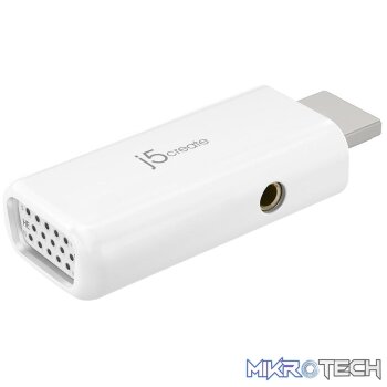 J5 Create JDA203 HDMI to VGA Video Adapter Converter with Audio