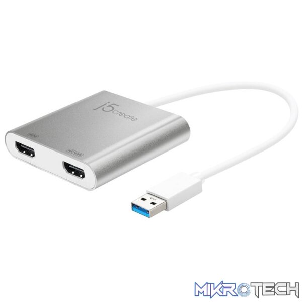 J5 Create JUA365 USB 3.0 to Dual HDMI Multi-Monitor Adapter - Image 2