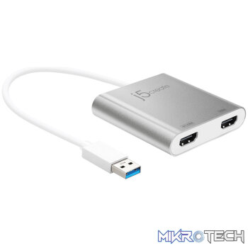 J5 Create JUA365 USB 3.0 to Dual HDMI Multi-Monitor Adapter
