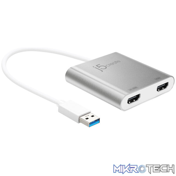 J5 Create JUA365 USB 3.0 to Dual HDMI Multi-Monitor Adapter J5 Create JUA365 USB 3.0 to Dual HDMI Multi-Monitor Adapter