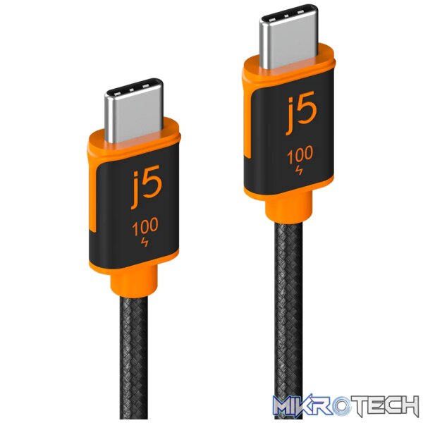 J5 Create USB Type-C 100W Charge and Sync Cable 1.8m J5 Create USB Type-C 100W Charge and Sync Cable 1.8m