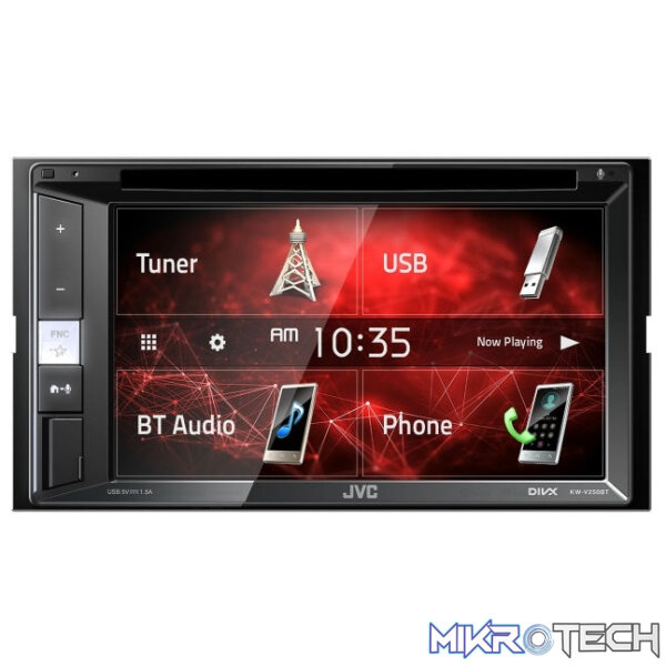 JVC KW-V250BTM DVD/CD/USB Receiver with 6.2-inch Touch Control Monitor Built-In Bluetooth - Image 2