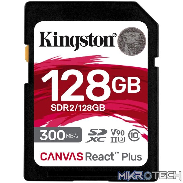 Kingston Canvas React Plus 128GB SD Memory Card - Image 2