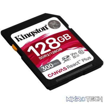 Kingston Canvas React Plus 128GB SD Memory Card