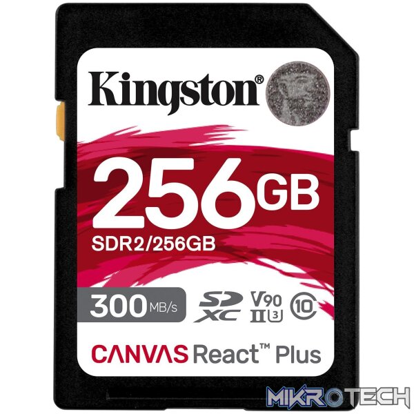 Kingston Canvas React Plus 256GB SD Memory Card - Image 2