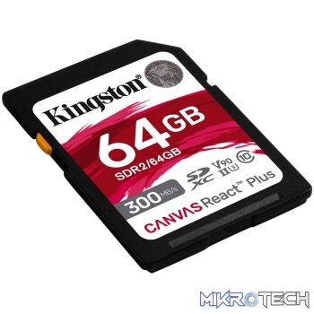 Kingston Canvas React Plus 64GB SD Memory Card