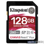 Kingston Canvas React Plus V60 128GB SDHC Memory Card - Image 2