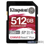 Kingston Canvas React Plus V60 512GB SDHC Memory Card - Image 2