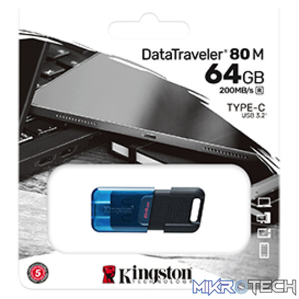 Kingston DataTraveler 80M 64GB USB3.2 Gen1 Type-C Flash Drive - Image 3