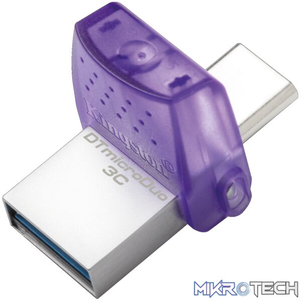 Kingston DataTraveler microDuo 3C 64GB USB3.2 Gen1 Type-C and Type-A Flash Drive Kingston DataTraveler microDuo 3C 64GB USB3.2 Gen1 Type-C and Type-A Flash Drive