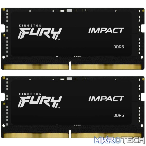 Kingston-Fury-Impact-32GB-2x16GB-DDR5-5600-CL40-SODIMM-Kit-1.1V-1 Kingston Fury Impact 32GB (2x16GB) DDR5-5600 CL40 SODIMM Kit - 1.1V - Image 1