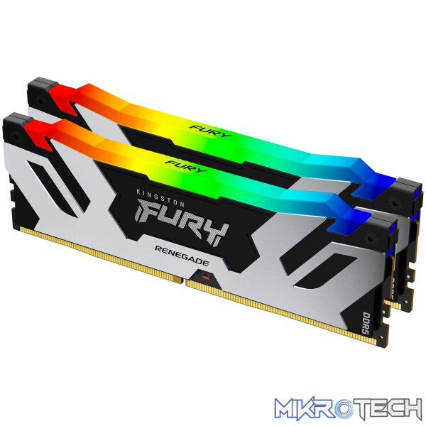 Kingston Fury Renegade RGB 96GB (2x48GB) DDR5-6400 CL32 Kit - 1.4V Kingston Fury Renegade RGB 96GB (2x48GB) DDR5-6400 CL32 Kit - 1.4V