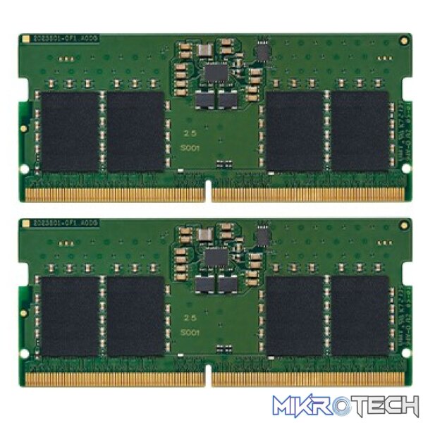 Kingston ValueRam 16GB DDR5-5200 SODIMM Kit (2x8GB) - CL42 Kingston ValueRam 16GB DDR5-5200 SODIMM Kit (2x8GB) - CL42