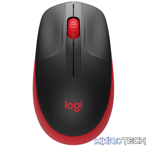 Logitech M190 full-size Wireless mouse - Black/Red Logitech M190 full-size Wireless mouse - Black/Red