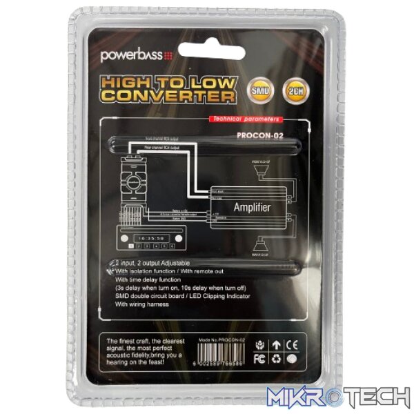 Powerbass PROCON02 CONVERTER  2 Channel Pro HI/LOW - Image 2