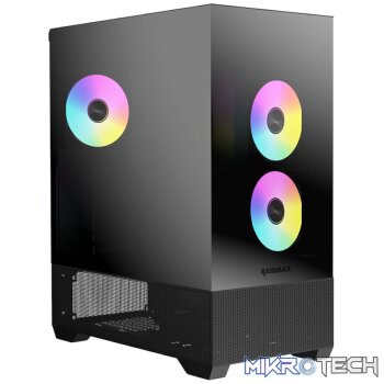 Raidmax I801 AIR CHROME E-ATX |ATX | Micro-ATX | Mini-ITX ARGB Mid-Tower Gaming Chassis - Black
