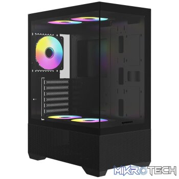 Raidmax I802 AIR E-ATX |ATX | Micro-ATX | Mini-ITX RGB Mid-Tower Gaming Chassis - Black