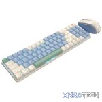 Redragon BS8772 Wireless Keyboard and Mouse Combo - Cream/Blue - Image 2
