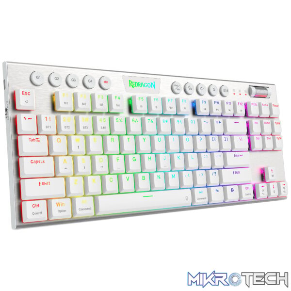 Redragon K621W HORUS PRO RGB TKL RGB Mechanical Gaming Keyboard - White - Image 2