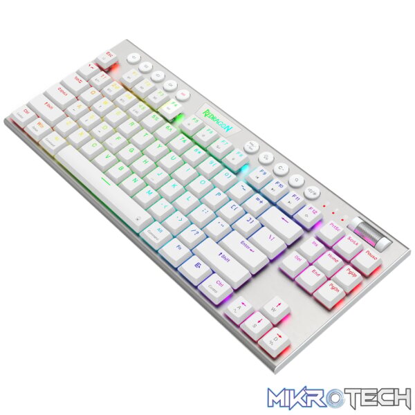 Redragon K621W HORUS PRO RGB TKL RGB Mechanical Gaming Keyboard - White - Image 4