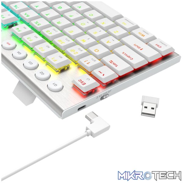 Redragon K621W HORUS PRO RGB TKL RGB Mechanical Gaming Keyboard - White - Image 6