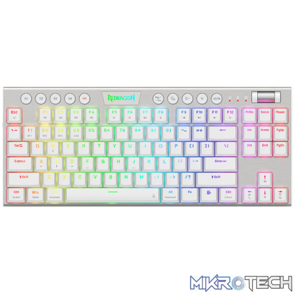 Redragon K621W HORUS PRO RGB TKL RGB Mechanical Gaming Keyboard - White Redragon K621W HORUS PRO RGB TKL RGB Mechanical Gaming Keyboard - White
