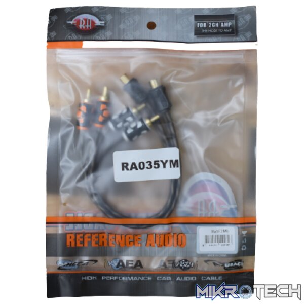 Reference Audio High Performance Splitter Cable for 2 Channel Amplifier Reference Audio High Performance Splitter Cable for 2 Channel Amplifier