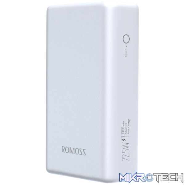 Romoss PAC10 10000mAh 20W Fast Charge Power Bank – White - Image 2