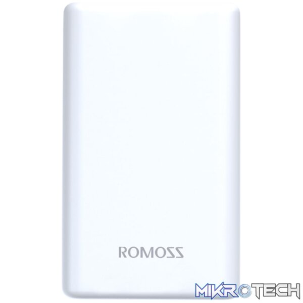 Romoss PAC10 10000mAh 20W Fast Charge Power Bank – White - Image 3