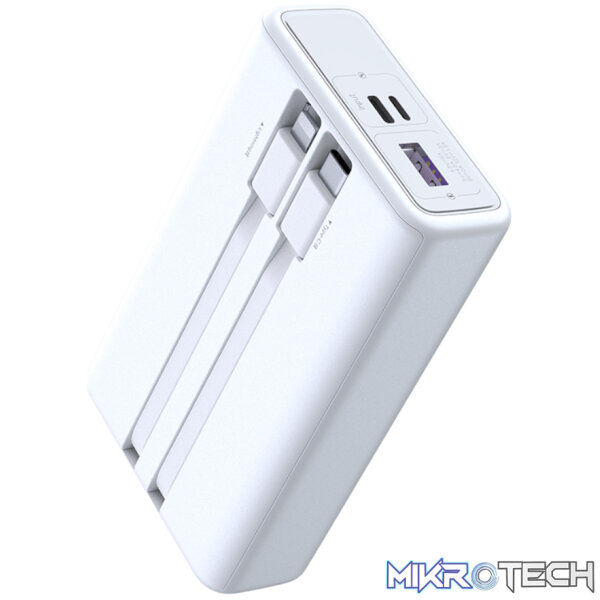 Romoss PAC10 10000mAh 20W Fast Charge Power Bank – White - Image 4