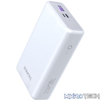 Romoss PAC10 10000mAh 20W Fast Charge Power Bank – White