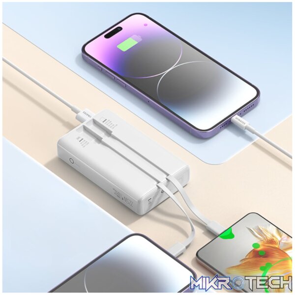 Romoss PAC20 20000mAh 22.5W Fast Charge Power Bank – White - Image 4