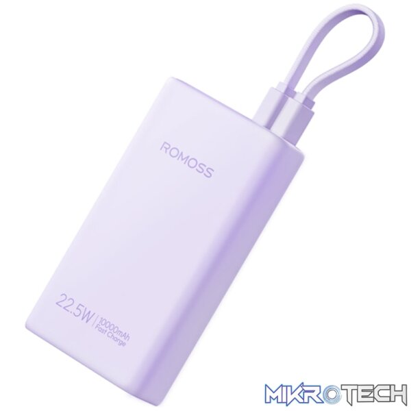 Romoss PHA10 10000mAh 22.5W Fast Charge Power Bank – Purple Romoss PHA10 10000mAh 22.5W Fast Charge Power Bank – Purple
