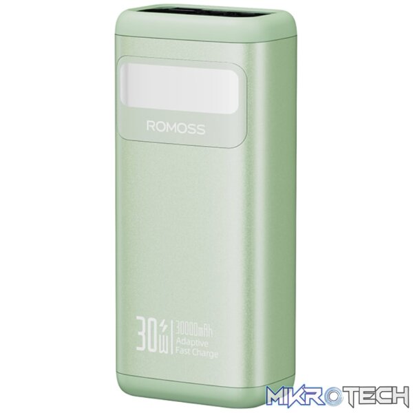 Romoss PMT30 30000mAh 30W Fast Charge Power Bank – Green Romoss PMT30 30000mAh 30W Fast Charge Power Bank – Green