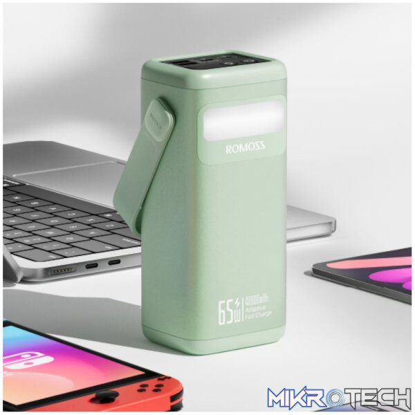 Romoss PMT40 EZCarry Pro 40000mAh 65W Fast Charge Power Bank - Green - Image 5