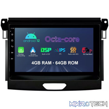 Stylus STY-FORD-7 Ranger 2016-22 Carplay/AndroidAuto Double Din Radio