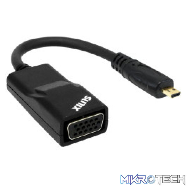 Sunix H2V57C0 Micro-HDMI (HDMI-D) to VGA Adapter Sunix H2V57C0 Micro-HDMI (HDMI-D) to VGA Adapter