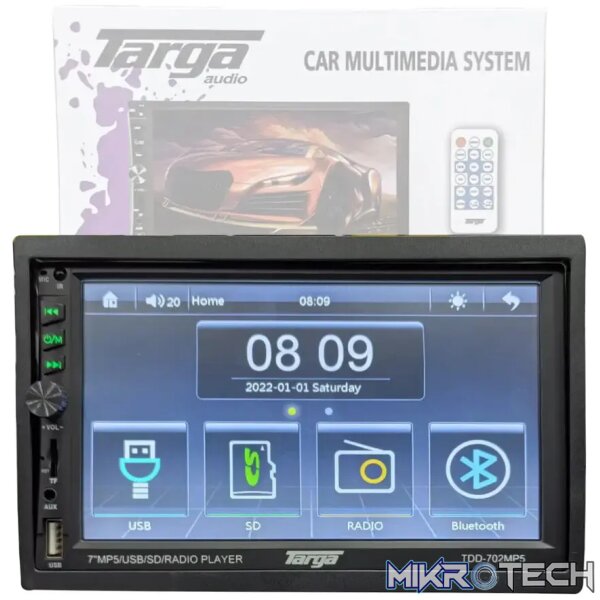 Targa TDD-702MP5 Bluetooth/USB Double Din Radio Targa TDD-702MP5 Bluetooth/USB Double Din Radio