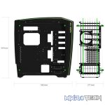 In-Win ca02 H-Frame 2.0 Black & Green E-ATX Open Frame Chassis
