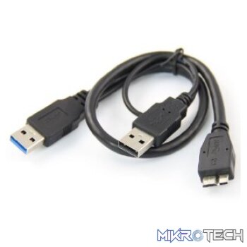 2 X Usb A Male To Usb 3 Micro Male 30Cm