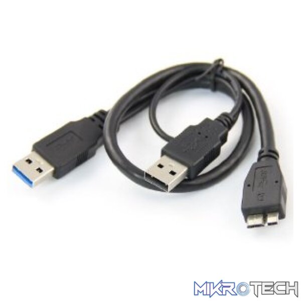 2usb02 2 X Usb A Male To Usb 3 Micro Male 30Cm - Image 1