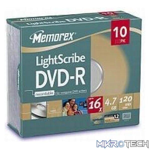 5024460007077 Memorex Lighscribe Dvd-R 10 Pck J Case - Image 1