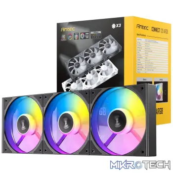 Antec Connect 120 ARGB PWM Fan 3 Pack - Black