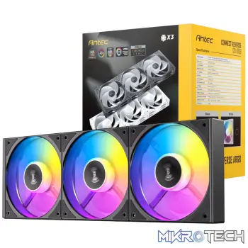 Antec Connect 120 Reverse ARGB PWM Fan 3 Pack - Black
