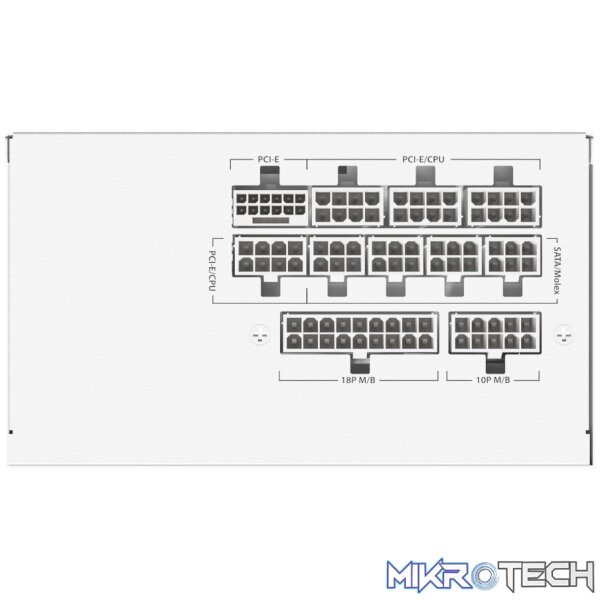 Antec GSK 850W GEN5 ATX3.1 and PCIE5.1 80 Plus Gold Fully Modular White - Image 6