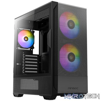Antec NX416L ATX | Micro-ATX | ITX ARGB Mid-Tower Gaming Chassis - Black