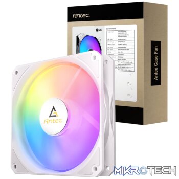 Antec P12 PWM 120mm ARGB Reverse Case Fan - White