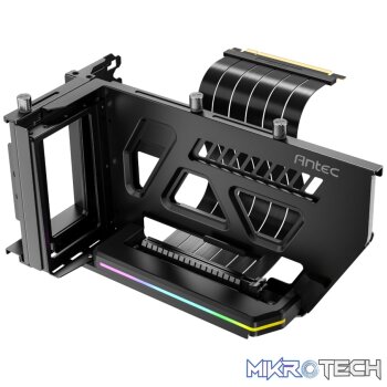 Antec SHIFT ARGB Vertical GPU Bracket with PCIe 4.0 Riser Cable - Black