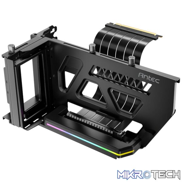 Antec SHIFT ARGB Vertical GPU Bracket with PCIe 4.0 Riser Cable - Black Antec SHIFT ARGB Vertical GPU Bracket with PCIe 4.0 Riser Cable - Black